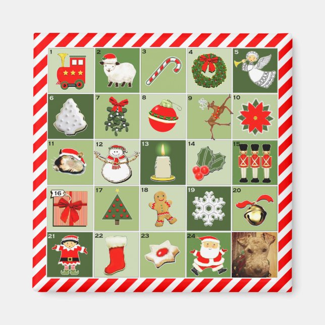 personlig jul adventskalender magnet (Framsidan)