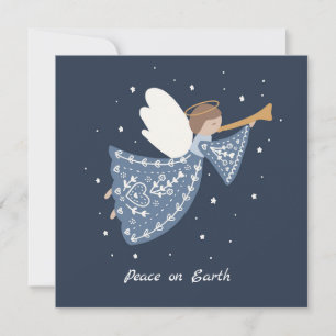 Personlig Jul Angel Helgdag Peace Earth Inbjudningar