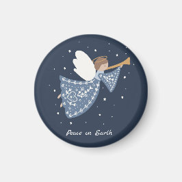Personlig Jul Angel Helgdag Peace Earth Magnet