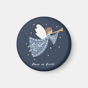 Personlig Jul Angel Helgdag Peace Earth Magnet
