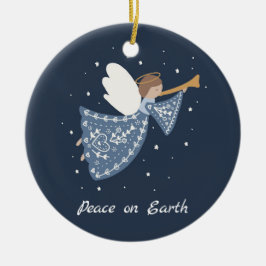 Personlig: Jul Angel Peace on Earth Family Julgransprydnad Keramik
