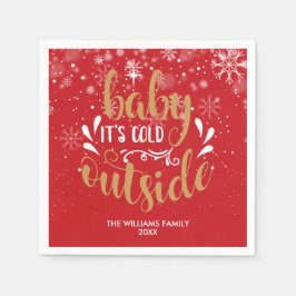 Personlig jul Baby Det är Kall utanför Pappersservett