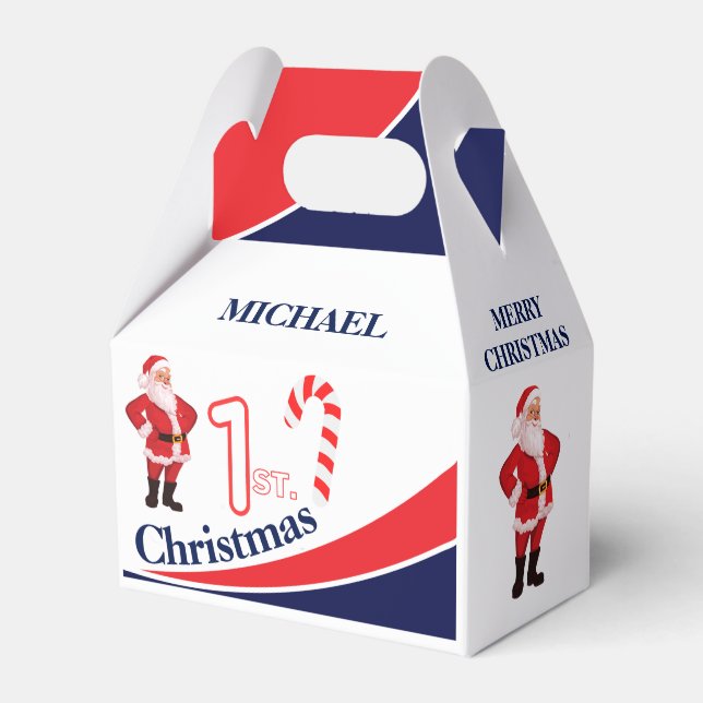 Personlig jul Baby "Min första jul" Presentaskar (Framsidan Sidan)