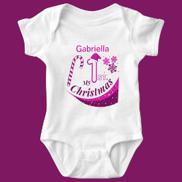 Personlig jul Baby "Min första jul" T Shirt