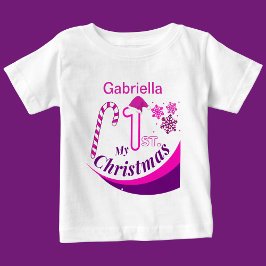 Personlig jul Baby "Min första jul" T Shirt