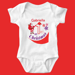 Personlig jul Baby "Min första jul" T Shirt