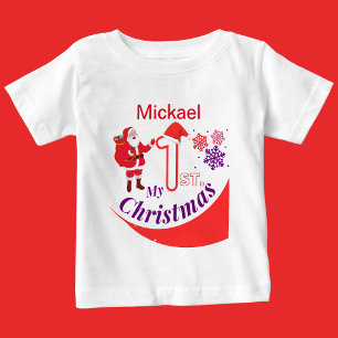 Personlig jul Baby "Min första jul" T Shirt