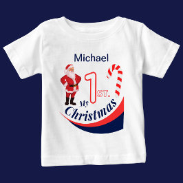Personlig jul Baby "Min första jul" T Shirt