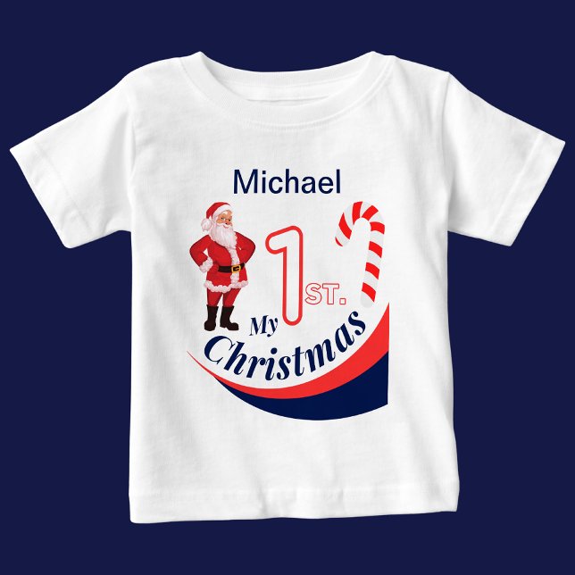 Personlig jul Baby "Min första jul" T Shirt (Skapare uppladdad)