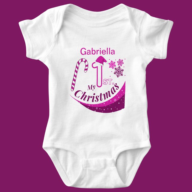 Personlig jul Baby "Min första jul" T Shirt (Skapare uppladdad)