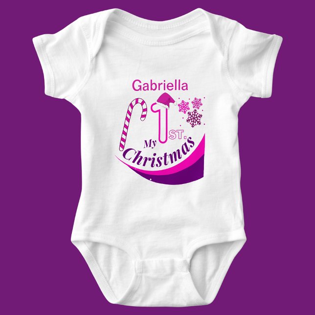 Personlig jul Baby "Min första jul" T Shirt (Skapare uppladdad)