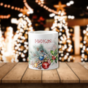 Personlig Jul Berries och Frosted Wandan Magisk Mugg