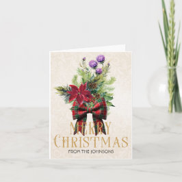 Personlig Jul Blommigt Bouquet Kort