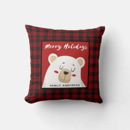 Personlig Jul Buffalo Play Polar Bear Kudde