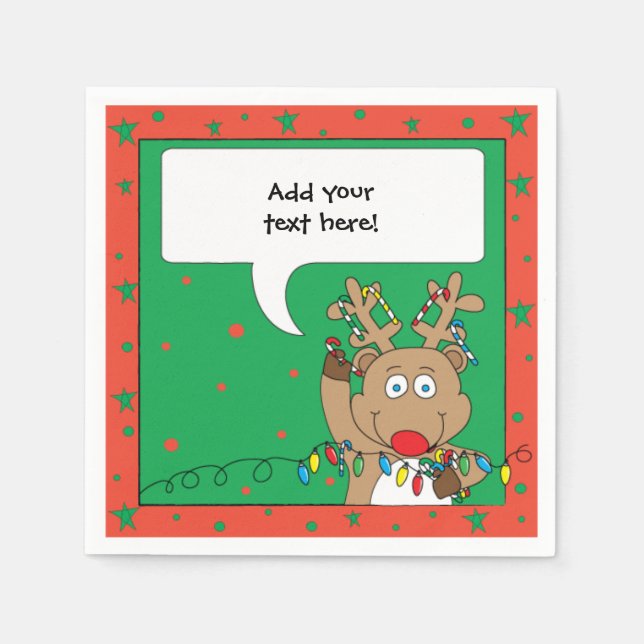 Personlig jul Cocktail Napkins Pappersservett (Framsidan)