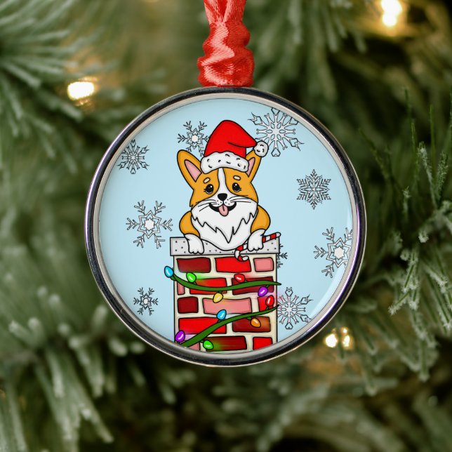 Personlig jul Corgi Julgransprydnad Metall (Träd)