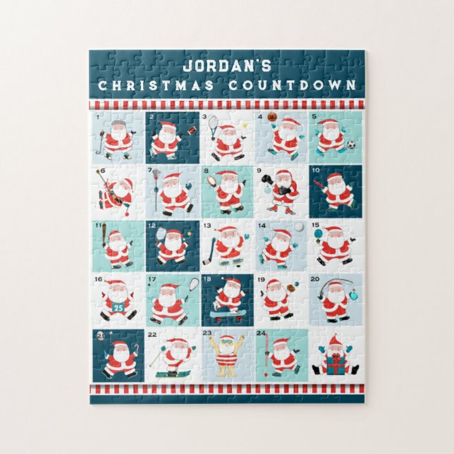 Personlig Jul Coundown Jigszawa Puzzle Pussel (Vertikal)