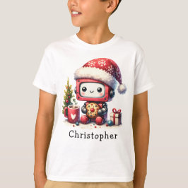 Personlig jul Cute Robot T Shirt