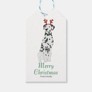 Personlig jul Dalmatien Presentetikett
