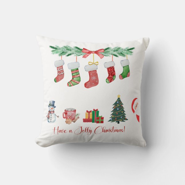 Personlig jul Dekorativ kudde (Framsida)