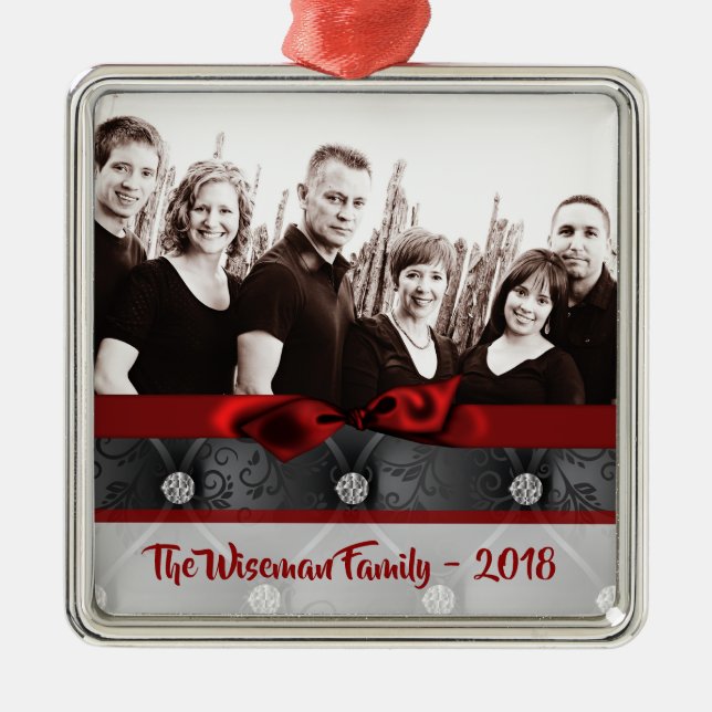 Personlig jul Diamond Tuff PHOTO Ornament (Framsidan)