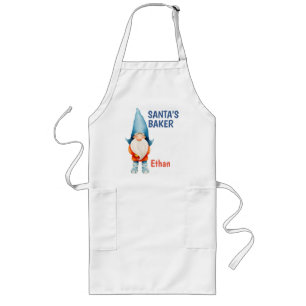 Personlig Jul Elf, Santa's Baker Apron Långt Förkläde