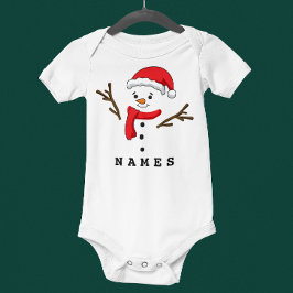 Personlig Jul Festive Funny Snögubbe T Shirt