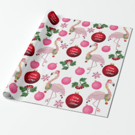 Personlig Jul Flamingos Presentpapper