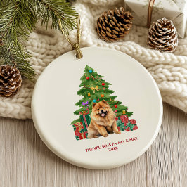 Personlig jul för Chow Chow Hund Julgransprydnad Keramik