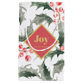 Personlig jul Gift Bags Botanical Holly