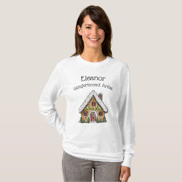 Personlig Jul Gingerbröd House Shirt T Shirt