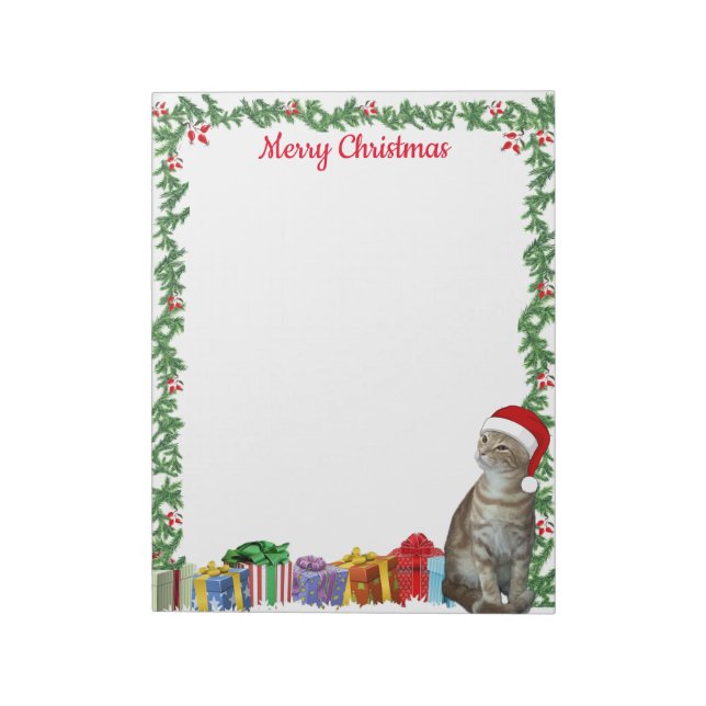 Personlig jul-gingertomte 11 x 8,5"  anteckningsblock (Roterad)