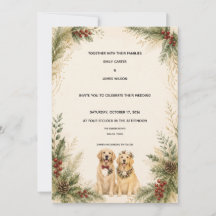 Personlig jul-golden retriever-bröllop