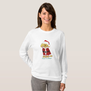 Personlig jul Goldendoodle Jultomten T-shirt