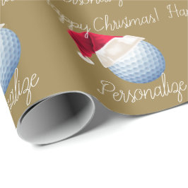 Personlig jul Golf Boll Santa Helgdag Presentpapper
