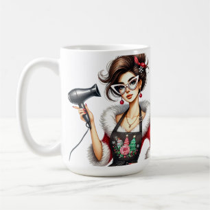 Personlig Jul Hairdresser Kaffemugg
