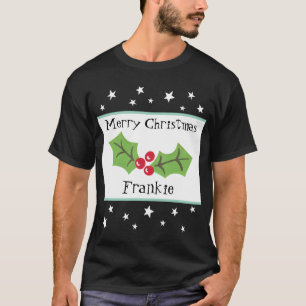 Personlig jul Holly & Berries T Shirt