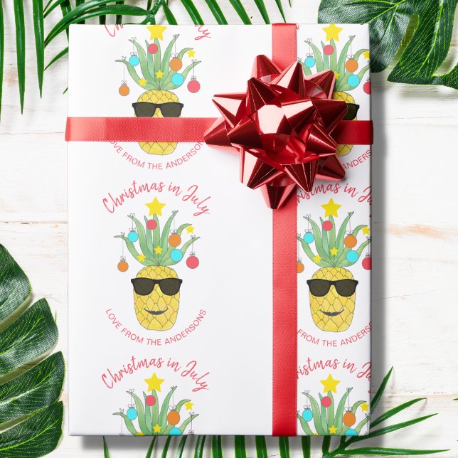 Personlig Jul i juli Ananas Presentpapper (Skapare uppladdad)