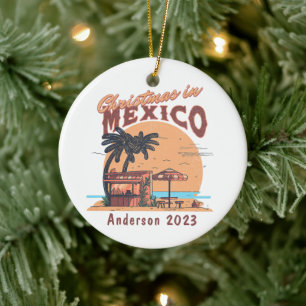 Personlig Jul i Mexico Beach-Helgdag Julgransprydnad Keramik