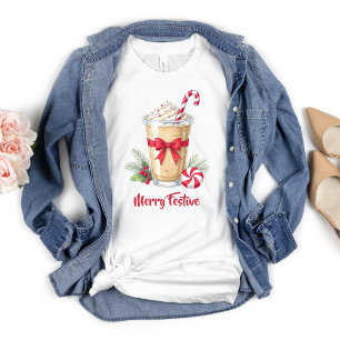 Personlig jul iskaffé latte t shirt