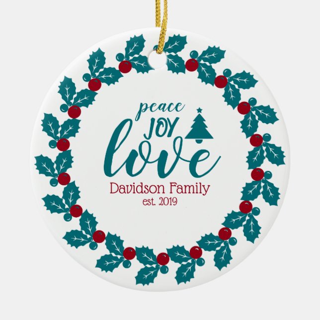 Personlig jul julgransprydnad keramik (Framsidan)