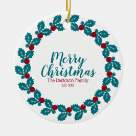 Personlig jul julgransprydnad keramik