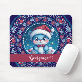 Personlig Jul Kawaii Bear Dot Mandala Musmatta