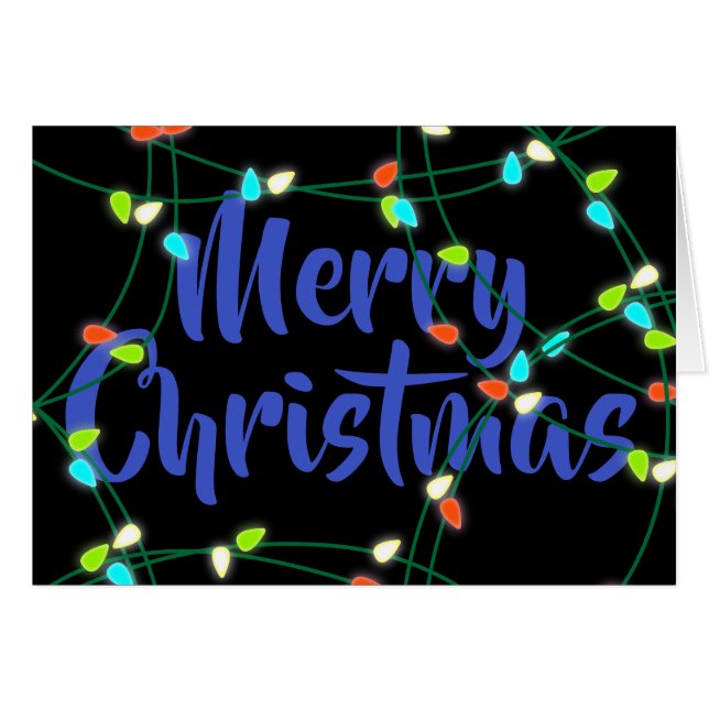 Personlig jul Ljus God jul Hälsningskort (Framsidan Horizontal)