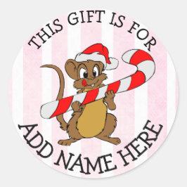 Personlig Jul-Märkre Cute Helgdag Anime Runt Klistermärke