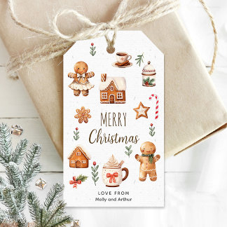 Personlig Jul-Märkre med julsagor Presentetikett