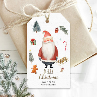 Personlig Jul Märkre med Santa Presentetikett