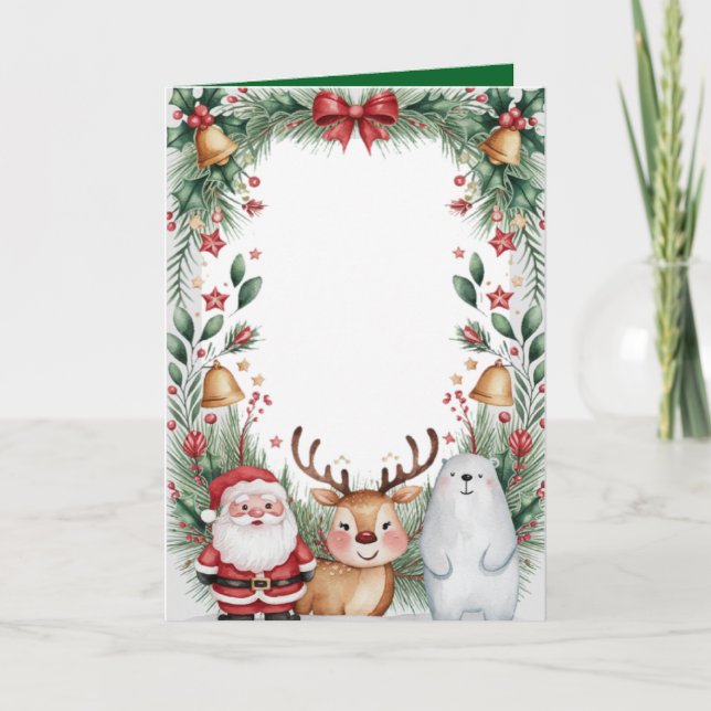 Personlig jul med Tomten och vänner Kort (Framsida)