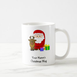 Personlig jul Mugg - Santa and Reindeer