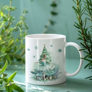 Personlig jul Närknäckarmynta Ballerina Kaffemugg